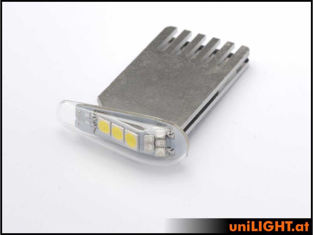 uniLIGHT 14mm DUAL Navigation + Blitzlicht, 32Wx2, T-Fuse - grün-weiss – Bild 2
