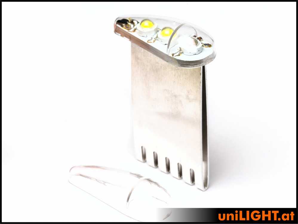 uniLIGHT 18mm DUAL Navigation + Blitzlicht, 24Wx2, T-Fuse - grün-weiss
