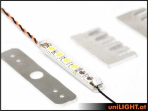uniLIGHT 5mm DUAL Navigation + Blitzlicht, 10Wx2 - rot-weiss
