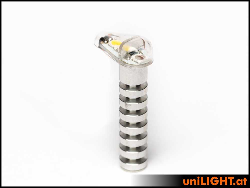 uniLIGHT 7mm DUAL Navigations + Blitzlicht, 6Wx2 - rot-weiss