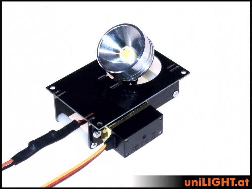 uniLIGHT 26mm Klappscheinwerfer HVF, 8Wx2, T-FUSE - weiss