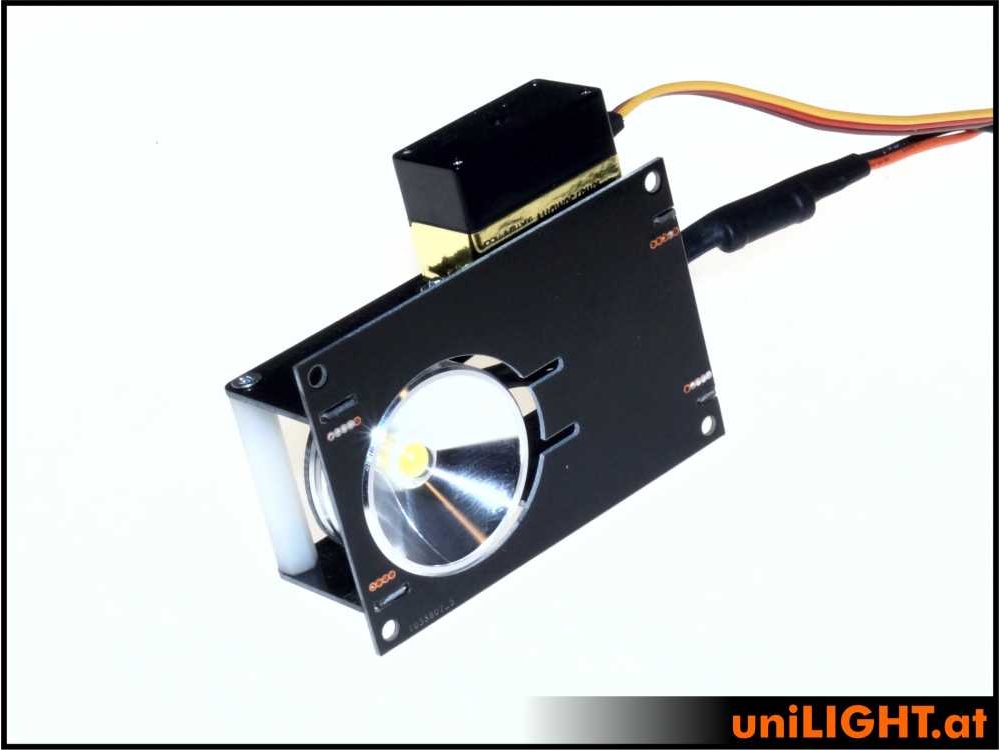 uniLIGHT 26mm Klappscheinwerfer HVF, 8Wx2, T-FUSE - weiss – Bild 5