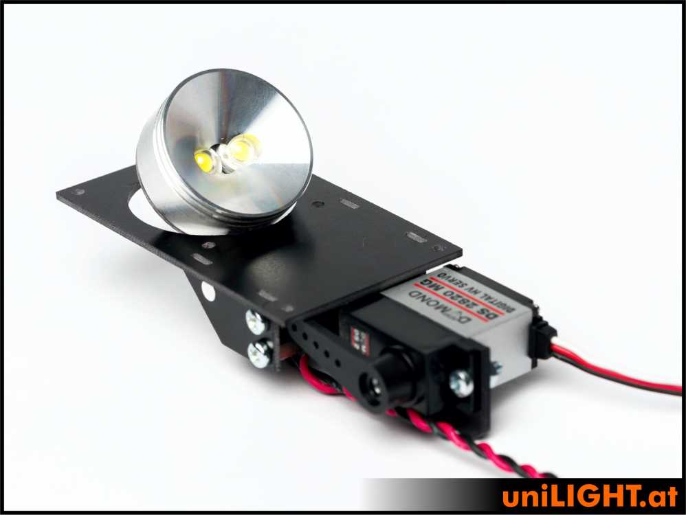 uniLIGHT 30mm Klappscheinwerfer HV, 8Wx2, T-FUSE - weiss