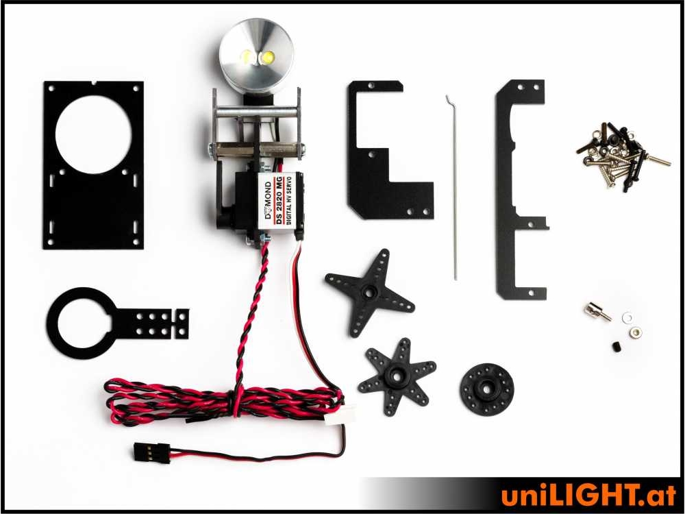 uniLIGHT 30mm Klappscheinwerfer HV, 8Wx2, T-FUSE - weiss – Bild 2