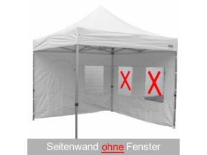 Seitenwand PRO / DELUXE 3m weiss ohne Fenster