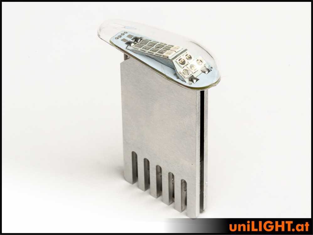 uniLIGHT 14mm PRO Navigationslicht, 12Wx2, T-Fuse - weiss