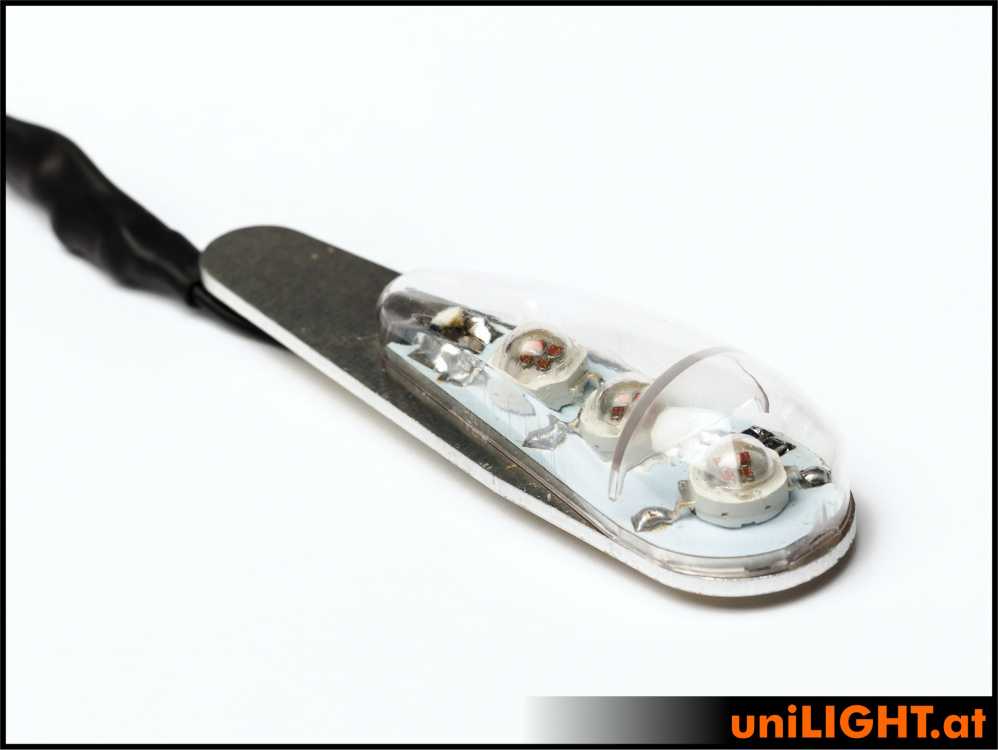 uniLIGHT 18mm PRO Power Blitzlicht, 24Wx2, KURZ, T-Fuse - weiss