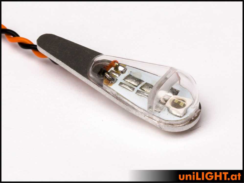 uniLIGHT 7mm PRO Navigationslicht, 1.5Wx2, FLACH - rot