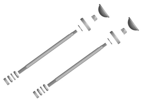 Front Shock Absorber Shaft, 2 Stück 185227, zu NR 8Be von Nutech