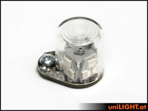 uniLIGHT 15mm Rundumlicht + Blitz, 24Wx2 - rot