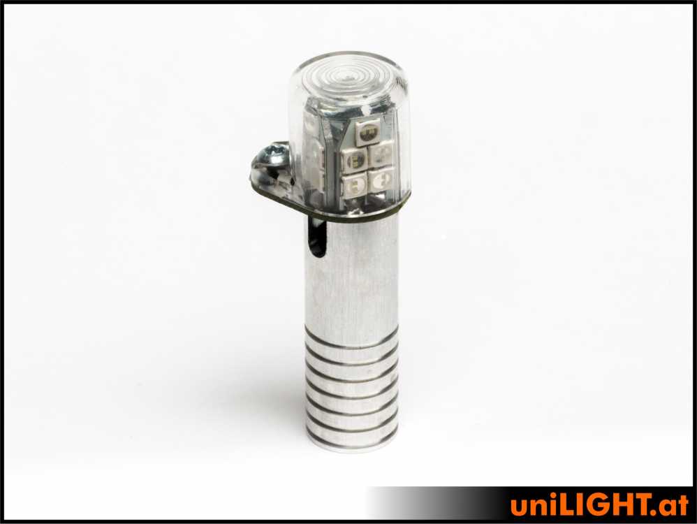 uniLIGHT 15mm POWER Rundumlicht + Blitz, 40Wx2, T-Fuse - weiss
