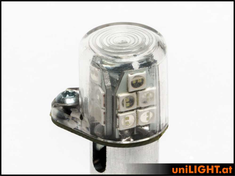 uniLIGHT 15mm POWER Rundumlicht + Blitz, 40Wx2, T-Fuse - weiss – Bild 2