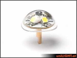 uniLIGHT 17mm Hemisphären Blitzlicht, POWER, 15Wx2 - weiss