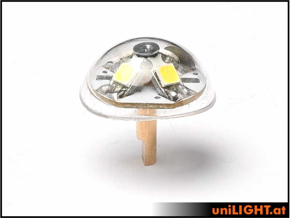 uniLIGHT 17mm Hemisphären Blitzlicht, POWER, 15Wx2 - weiss
