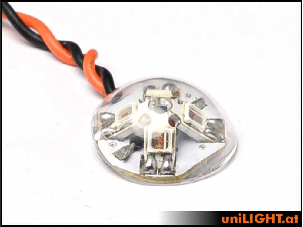uniLIGHT 17mm Hemisphären Blitzlicht, POWER, 15Wx2 - weiss – Bild 2
