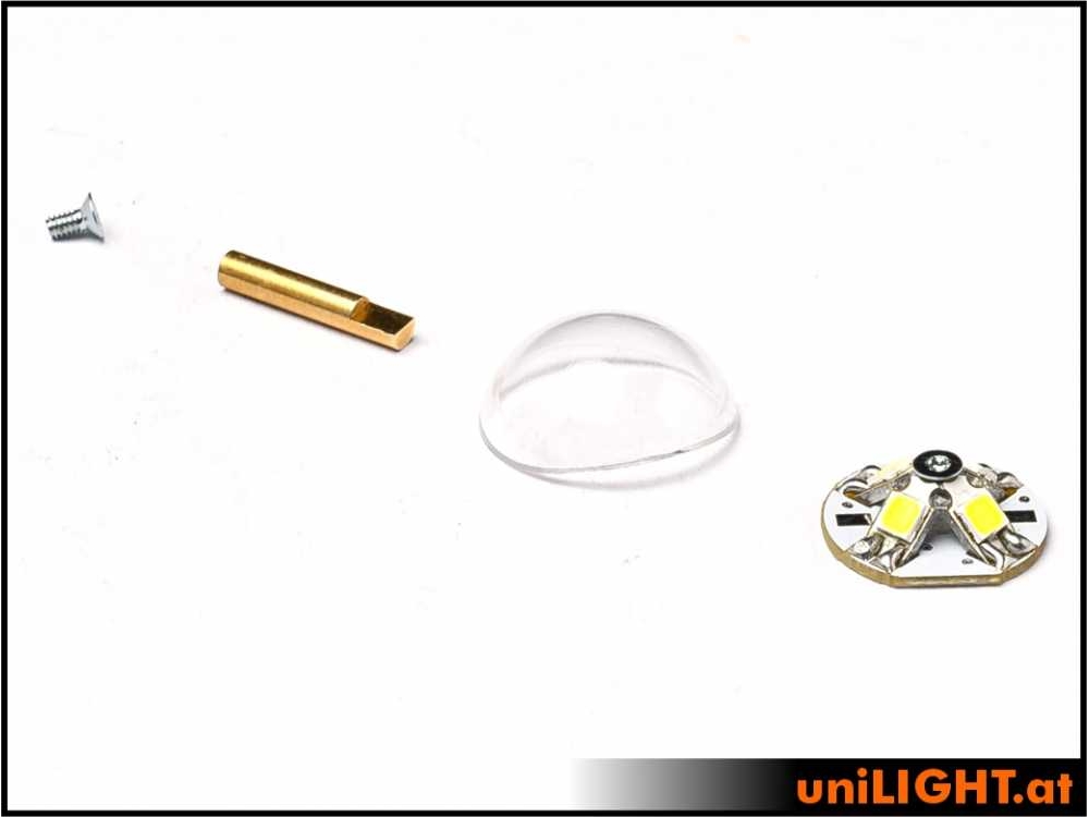 uniLIGHT 17mm Hemisphären Blitzlicht, POWER, 15Wx2 - weiss – Bild 4