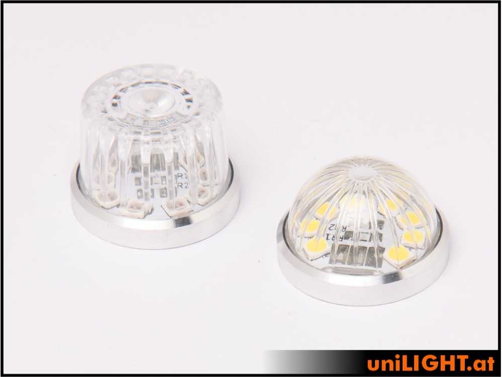 uniLIGHT 19mm ROUND Navigationslicht, 3Wx2, KURZ - grün