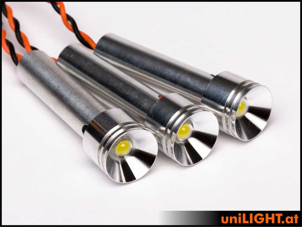 uniLIGHT 15mm Dreifach-Scheinwerfer, 3x8W, T-FUSE - weiss
