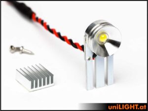uniLIGHT 16mm Fahrwerk-Scheinwerfer, 4W - warmweiss