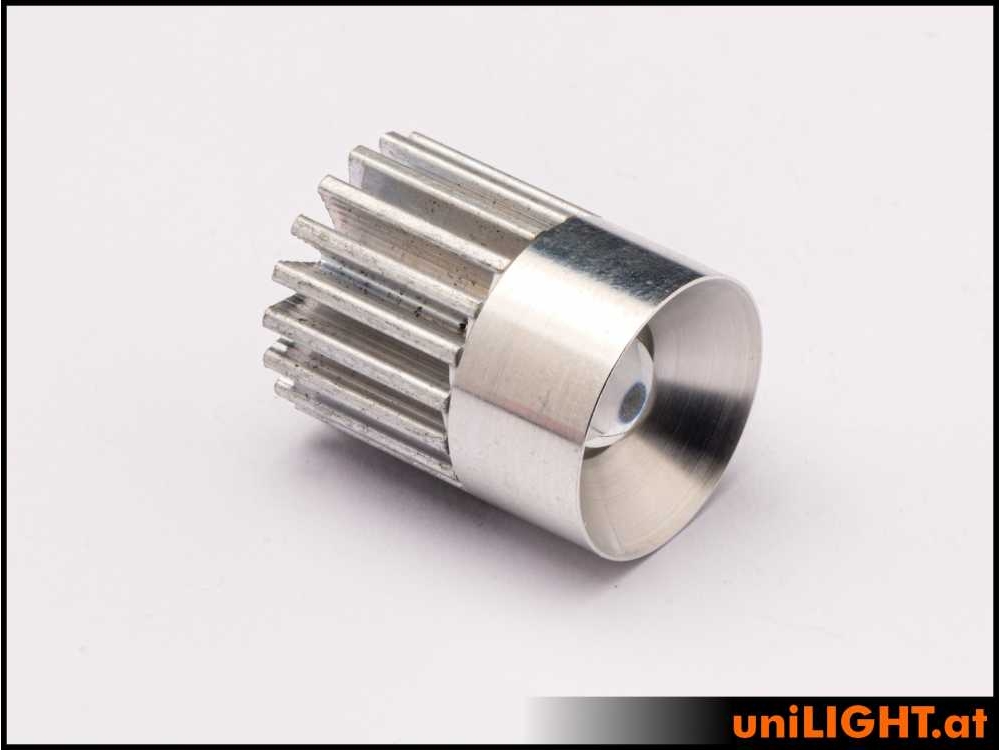 uniLIGHT 19mm Alu-Scheinwerfer, 5Wx2 - weiss 45°