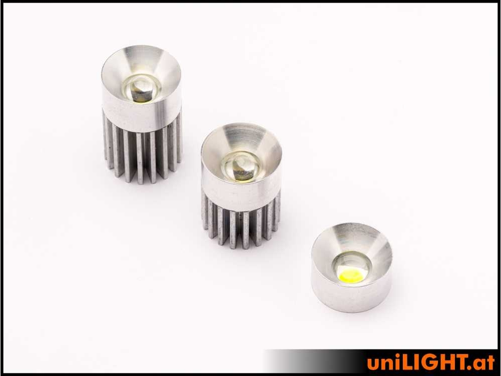 uniLIGHT 19mm Alu-Scheinwerfer, 5Wx2 - weiss 45° – Bild 3