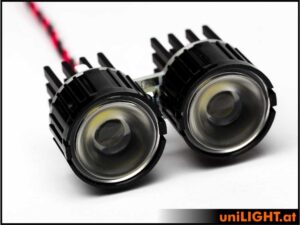 uniLIGHT 22mm ECO-Doppel-Scheinwerfer, 2x8W, T-FUSE - weiss