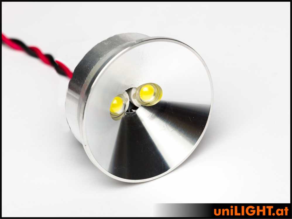 uniLIGHT 35mm Alu-Scheinwerfer, 4Wx2 - weiss