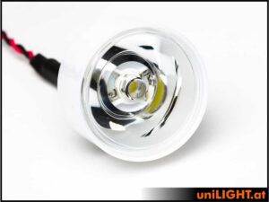 uniLIGHT 36mm ECO-Scheinwerfer mit Linse, 8W, T-FUSE - weiss