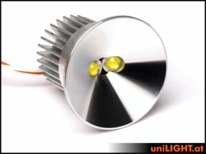 uniLIGHT 40mm Ultra-Power-Scheinwerfer, 16Wx2, T-FUSE - warmweiss