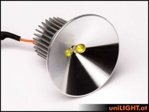uniLIGHT 50mm Ultra-Power-Scheinwerfer, 16Wx2, T-FUSE - warmweiss
