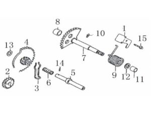 Kickstarterwelle kompl. 1272200801 Kickstarterwelle kompl. 1272200801 (3,4,5,6,13,14)