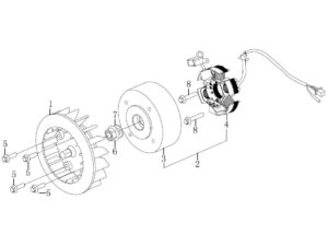 Stator / Lichtmaschine  zu Roller 125ccm 125-12 1221450224 (4)
