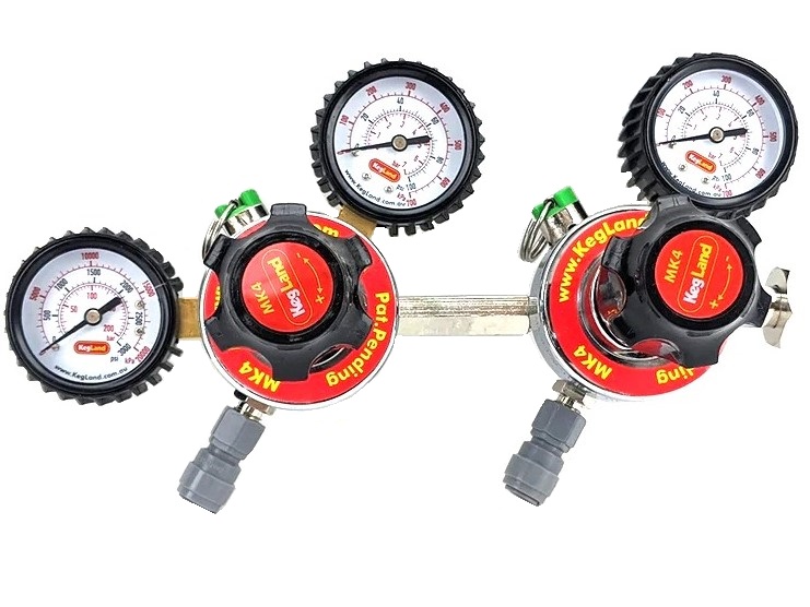 Kegland - MK4 Doppel-Druckregler / Druckreduzierer / Druckminderer CO2