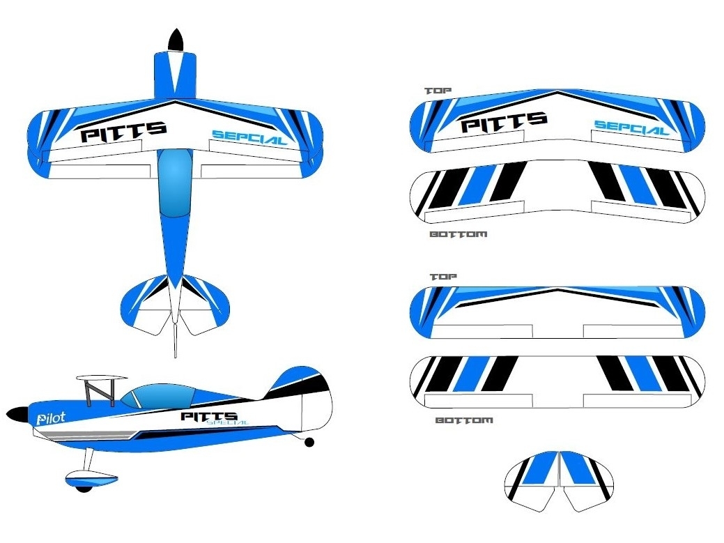 Pitts Special S2B - 87, 100ccm, Spw 2200mm, ARF-Set, PILOT-RC – Bild 3