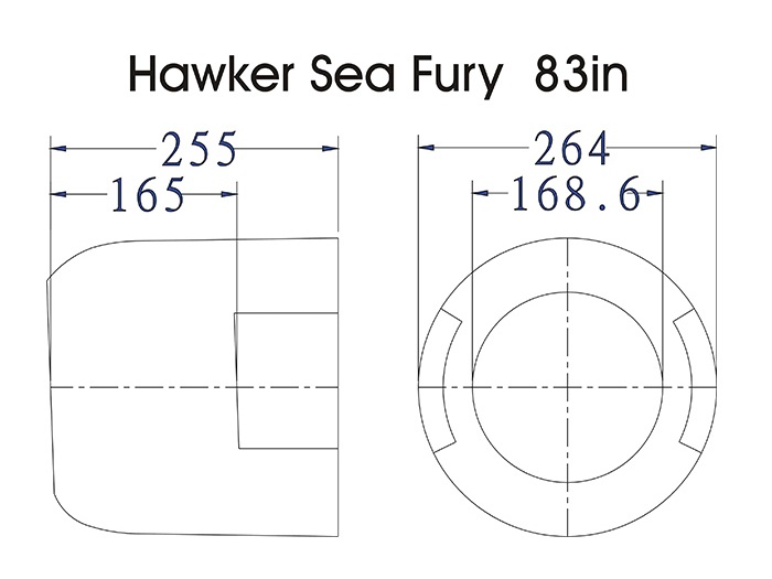 Hawker Sea Fury, 35-60ccm, Spw 2110mm, ARF-Modell von CYModel – Bild 6