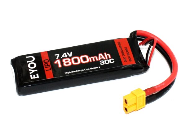 EYOU - LiPo Akku 2S / 7.4V, 1800mAh, 30C - XT60