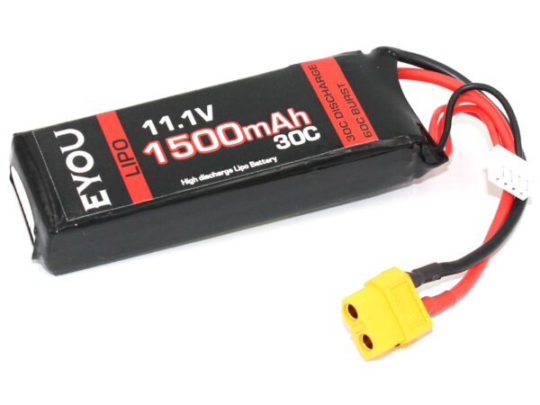 EYOU - LiPo Akku 3S / 11.1V, 1500mAh, 30C - XT60