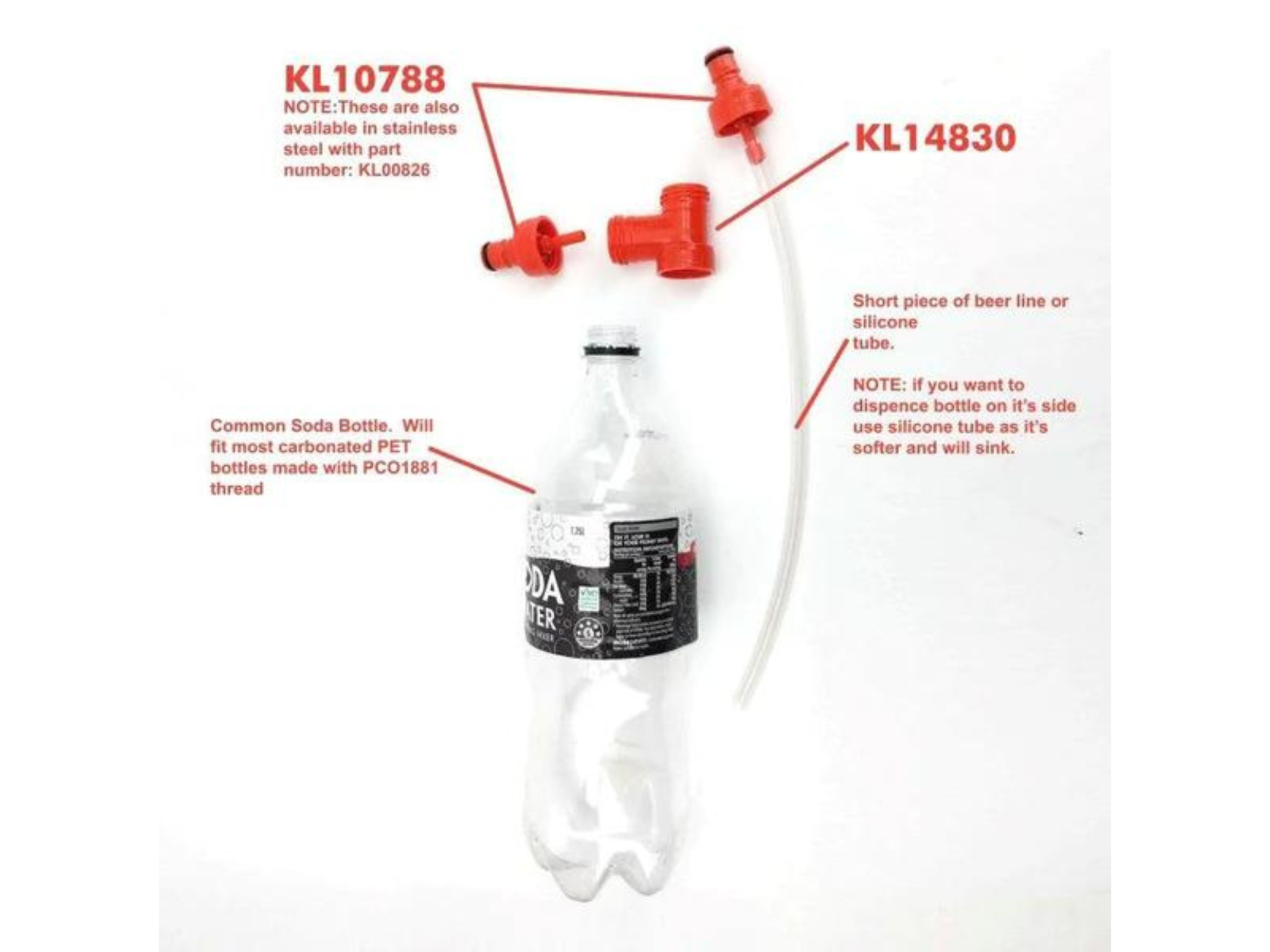 Kegland - Karbonisierungs T-Adapter PCO1881 für PET Flaschen – Bild 6