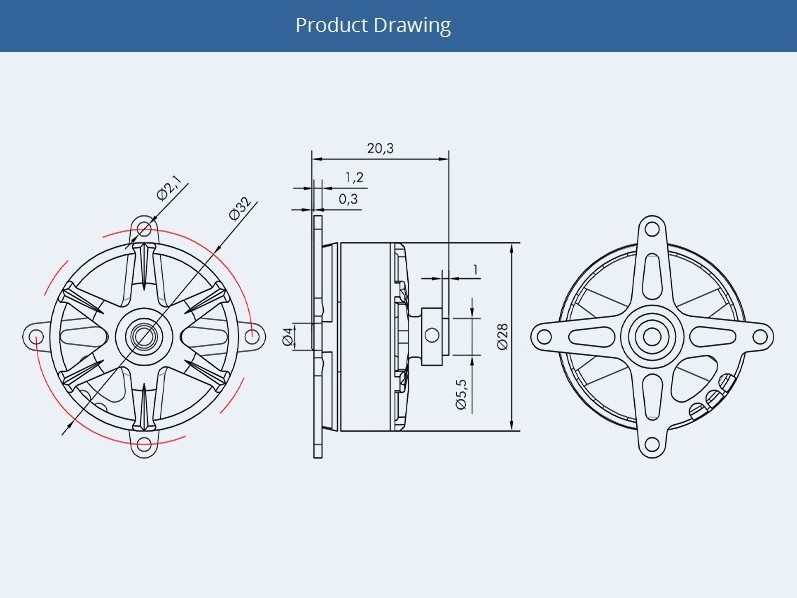 T-Motor Brushless Motor AS2306 - 1900KV - 2-3S – Bild 4
