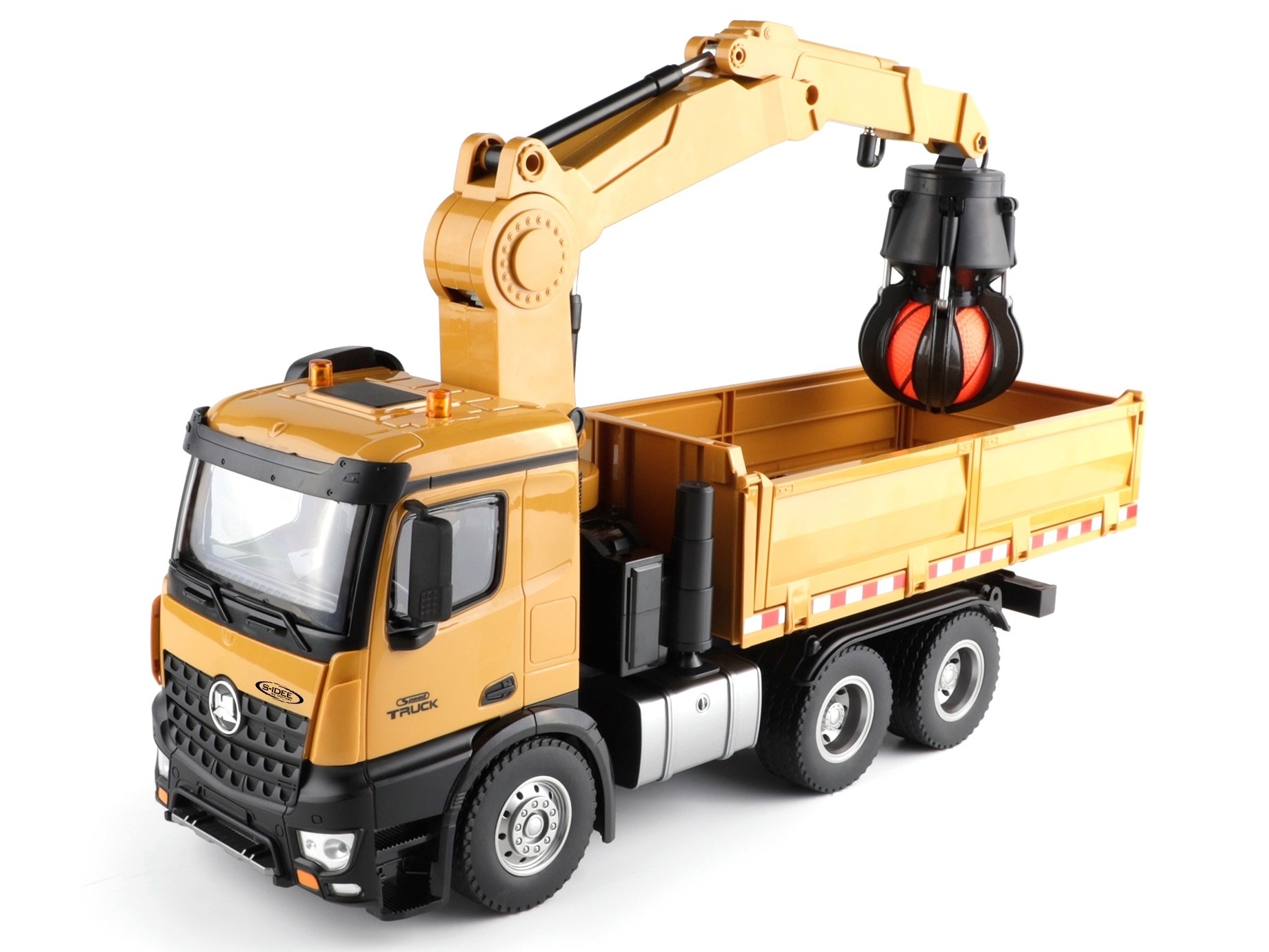 RC LKW / Truck - Lastwagen - RC Kipplader mit Kran 1:14 - 1575- Huina – Bild 5
