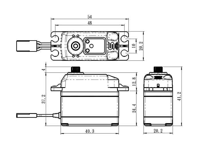 Savöx SC-1268SG+ plus Servo - digital - 30kg/cm - 8.4 Volt - 40.3x20.2x37.2 – Bild 2