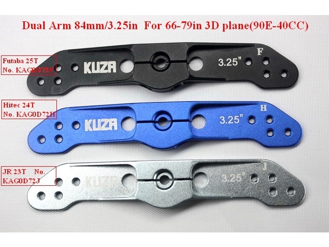 KUZA ALU-Servoarm doppelt 23T, 84mm für JR Servos