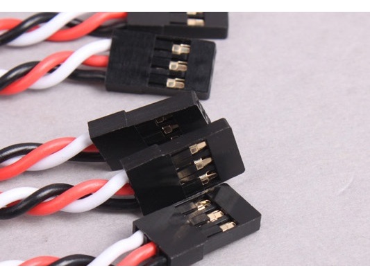 Patchkabel Stecker auf Stecker, JR/Futaba, Twisted 10cm lang 26AWG - Set à 10 Stk – Bild 2
