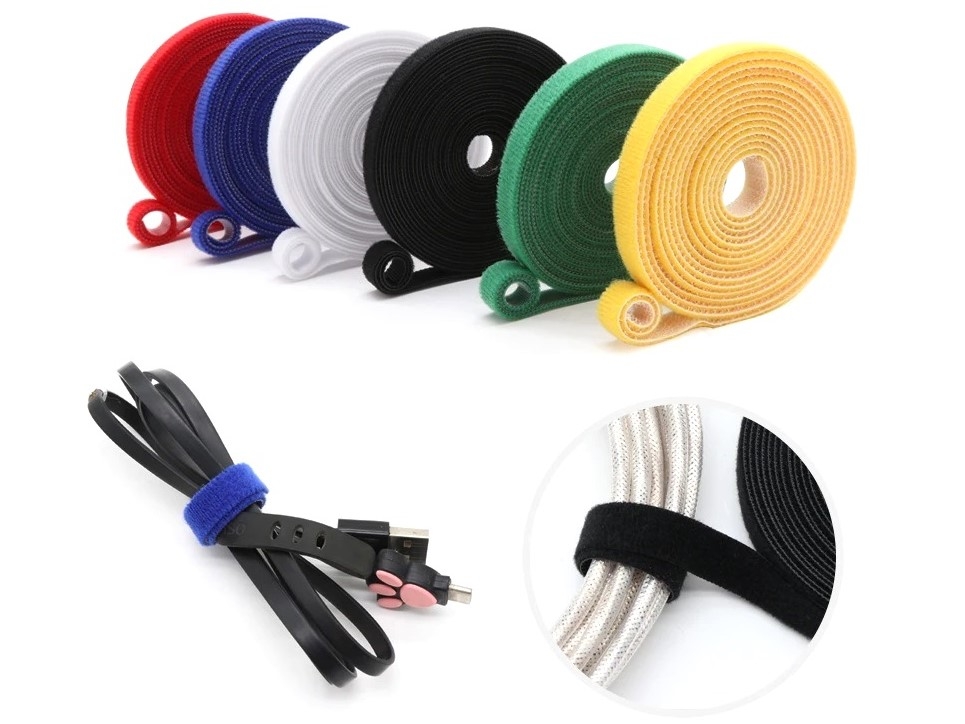 Klettband / Velcro 15mm - schwarz, doppelseitig - Rolle 5 Meter – Bild 2