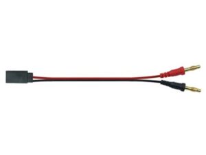 Ladekabel, Futaba JR mit Banana Stecker 4mm - 20cm lang