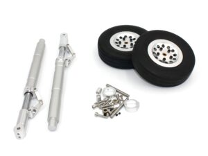 Scale Fahrwerksbeine 205mm mit Räder 113mm  zu 55ccm CYModel Warbirds