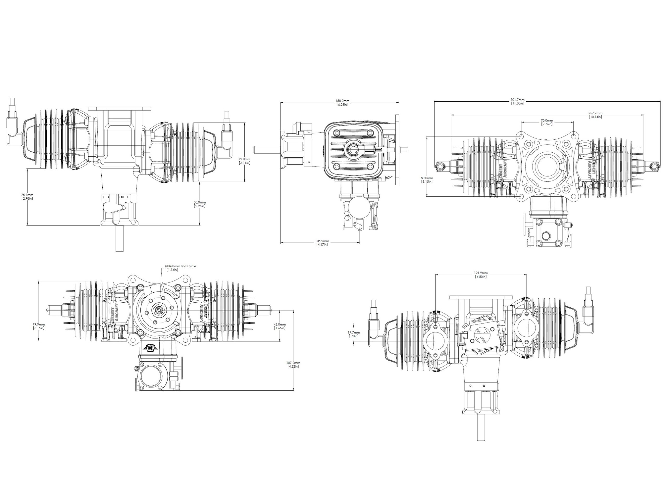Desert Aircraft DA-120 - 120ccm Benzinmotor – Bild 4