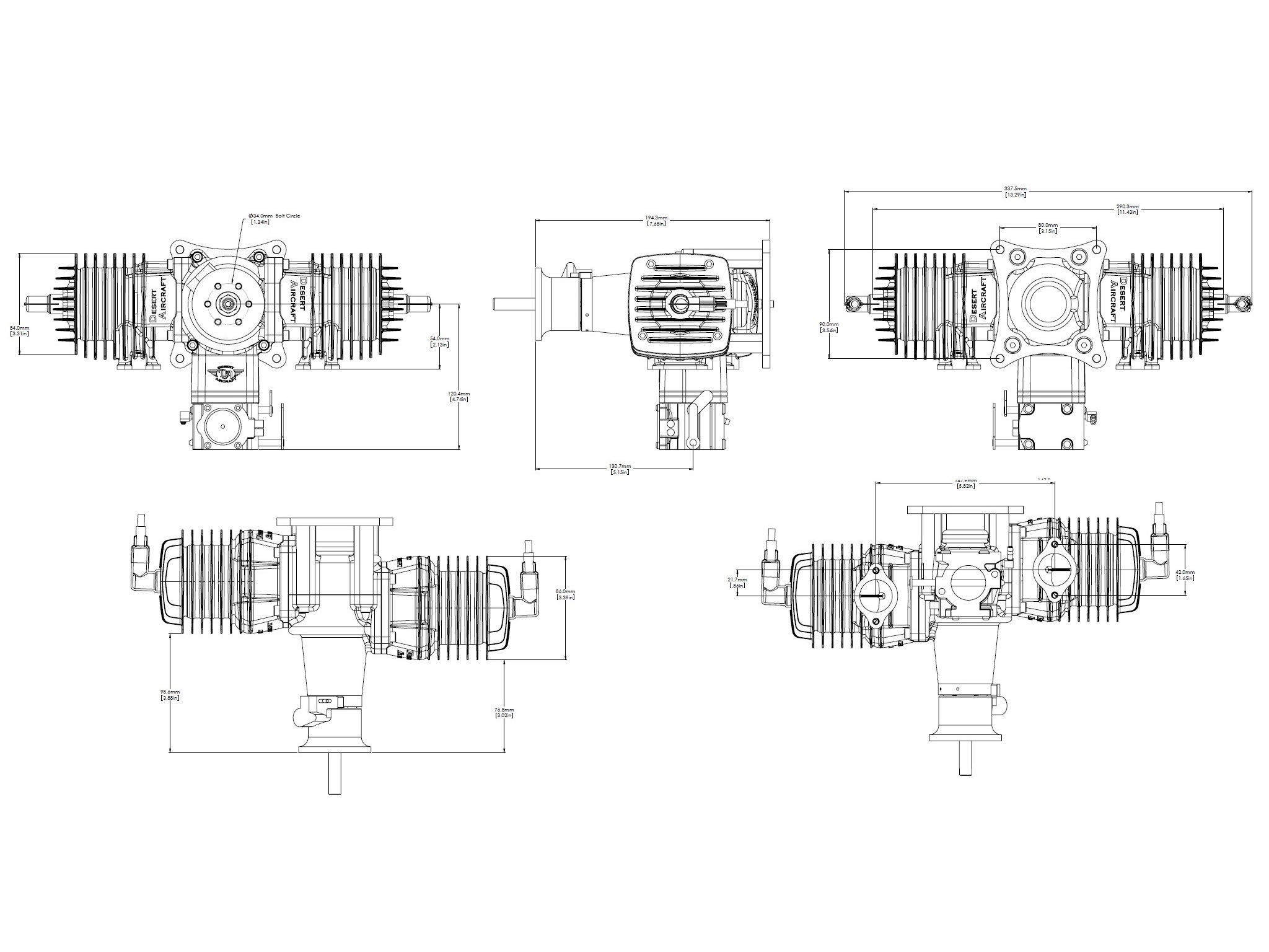 Desert Aircraft DA-170 - 170ccm Benzinmotor – Bild 3