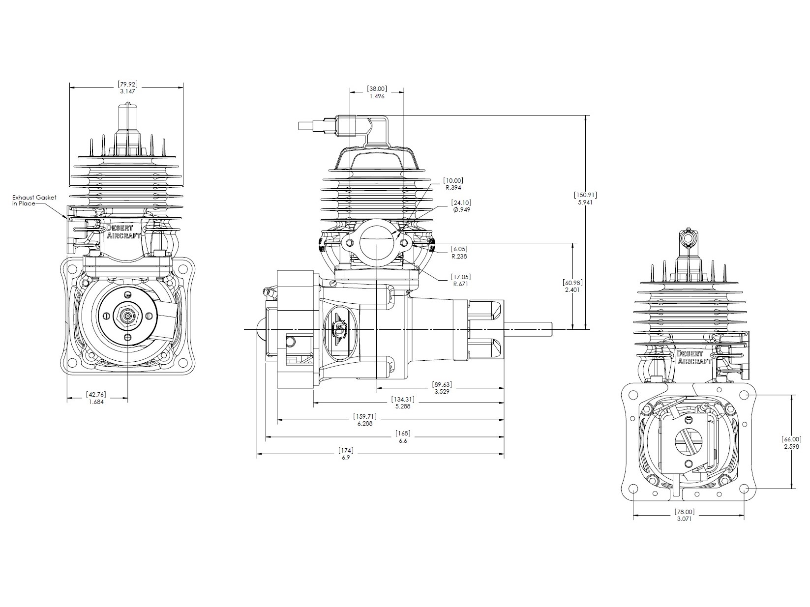 Desert Aircraft DA-60 - 60ccm Benzinmotor – Bild 4