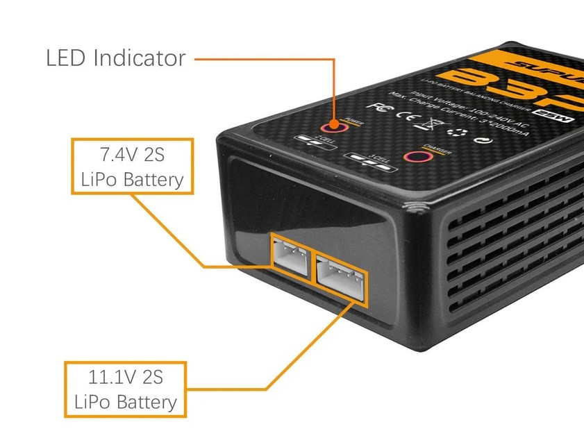 Ladegerät Supulse B3P 25 Watt für 2S - 3S LiPo Akkus 230V - Volantex – Bild 4